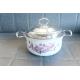 Cookingware set white soup pot kitchen cookware with metal steel lid wholesale