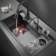 Hidden Glass Stainless Steel Sink Basin Single bowl Concealed
