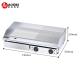 Silver Stainless Steel Electric Half-Grooved Griddle for Temperature Range of 50-300°C