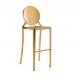 Hot sales Gold Stackable Stainless Steel frame Round back Armless Bar Chair Barstool