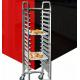 Customized Size Bakery Tray Trolley , Aluminum Bakery Cooling Rack Trolley