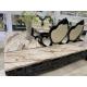 Artificial Marble Top Oak Coffee Table Set For Dining Room No Deformation