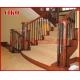 Wrought Iron Staircase VK108S  Wrought Iron Handrail Tread Beech,Railing tempered glass, Handrail b eech Stringer,carbon