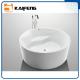 White Round Freestanding Bathtub Acrylic Round Soaking Tub With Center Drain