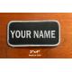 Custom (Personalized) Embroidered Name Patch Embroidery Name Tag Black/Grey
