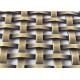 22mm Bronze Square Hole Decorative Wire Mesh Crimped Woven Metal