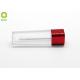 Square Shape Lip Gloss Tubes , Clear Plastic Material Lip Gloss Containers