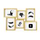 Decorative 6 Openings Wooden Photo Frames Plain Wall Hanging Collage Picture Frames