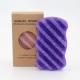 Biodegradable Wave Purple Konjac Sponge For Face Cleaning