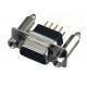 180° DIP Right Angled DB9 Industrial Connectors DSUB For PCB PBT Black With Back Fork Screw