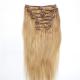 7 Small Pieces Virgin Human Hair Clip In Hair Extensions Color #27 Can Customized Other Colors