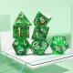 Sprite green crystal Resin Boarding Dice Set  dnd dice