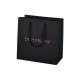 190gsm Paper Packaging Bags , Black Paper Gift Bags With Custom Gold Foil Stamping
