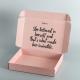 Luxury Pink Three Layer Corrugated Packaging Box Customized Logo Wholesale