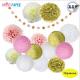 Birthday party, wedding decoration items, set paper ball, paper string, paper