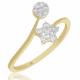 0.20 CTS Diamond Ring-9K White Gold-star Shape Engagement Ring