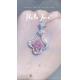 Four Leaf Clover Lily Cut Lab Grown Diamond Pendants Fancy Pink 2.93ct