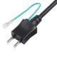 JET Approval Japan Power Cable , 125V PSE 2 Pin Ground Wire AC Power Cord