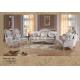 Classic Royal Upholstery Gray velvet Fabric Livingroom Furniture Sofa Set