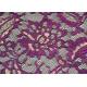 Fashion Metallic Purple Stretch Lace Fabric Watersoluble OEM / ODM CY-LW0219