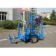 Vertical Trailer Mounted Man Lift , Single Mast Trailer Boom Lift For Window Cleaning