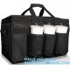 Insulated Food Delivery Bag with Cup Holders/Drink Carriers Premium XXL, Great for Beverages, Grocery, Pizza