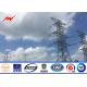 220 KV Round Galvanized Electrical Power Pole Transmission Line Poles ISO Approval