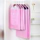 Pink Non - Woven Hanging Garment Bags Dustproof With Long Zipper Closure