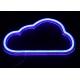 Bright Blue Cloud Led Neon Light Signs , Neon Bar Signs For Home Acrylic PVC Shell