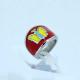 stainless steel ring with different color enamel LRX20