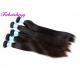 100% Straight Virgin Brazilian Hair Bundles Natural Color Tangle Free