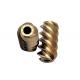 Brass Cnc Worm Gear Components 120mm Length 1 Lead 0.5 Module