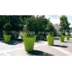 Unique Modern Fiberglass Flower Pots Glossy Finished For Indoor Outdoor Decor