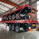80T Load Capacity 3 Axles 4 Axles Cargo Flatbed Trailer Truck for Heavy-Duty Delivery