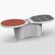 Outdoor Solar Charging Bench Leisure Square Round Shape Solar Smart Bench