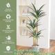 Artificial Tree 4.7Ft Faux Agave Plant with 3 Heads in Plastic Pot Fake Tree for Home Decor Indoor or Outdoor Office