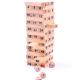 54 Pieces Digital Children'S Stacked Wooden Tumbling Tower Light Brown