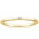 Solitaire Diamond 14K Yellow Gold Jewelry Tiny 0.04ct 2.0mm-2.3mm Band Size