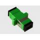 Single Mode Simplex SC APC Fiber Optic Cable Adapter Green Color