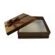 Supply Flat Pack Square Cardboard Gift Box With Lid Texture Paper Bowknot Design