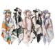 Triangle streamer printing headband flower hair accessories women's scrunchie tie ponytail cloth circle Europe USA