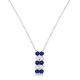 S925 Sterling Silver Elegant Sapphire CZ Jewelry Women Crystal Chain Necklace Fashion