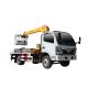 New Design 4X2 Cargo Truck 4 Tons/3.2 tons truck mounted crane 3/4 Sections Boom knuckle crane