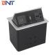 Conference Pneumatic Table Pop Up Plug Socket Boxes With Microphone Connector