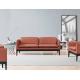 Luxury Upholstered Half Leather Sofa Living Room Furniture Classic Design