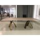 Luxury New Design Metal Dining Room Furniture Italian Ceramic Marble Dining Table Set