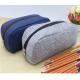 Factory direct wooden pen box case for school canvas wool felt wooden pen case