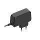 EN60950 18W EU Plug Universal AC Power Adapter Black 2 Pin 1500ma