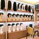 9mm Thick MDF Wig Store Display ODM With LED lighting