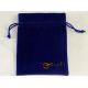 RoHS BSCI Custom Velvet Jewelry Bags , 8x10cm Velvet Drawstring Makeup Bag